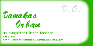 domokos orban business card