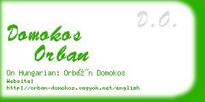 domokos orban business card